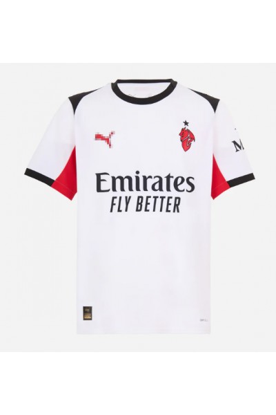 AC Milan Christian Pulisic #11 Jalkapallovaatteet Vieraspaita 2025-26 Lyhythihainen AC Milan Christian Pulisic #11 Jalkapallovaatteet Vieraspaita 2025-26 Lyhythihainen